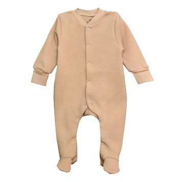 Чоловічок дитячий з вафельного трикотажу для малят Бежевий Baby style Minikin