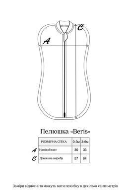 Теплая евро пеленка на молнии для девочки Beris, Голубка MagBaby