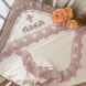 Крижма махрова для хрещення з куточком, вишивкою та мереживом "Світлинка" Махра Молочний/Пудра BetiS 1