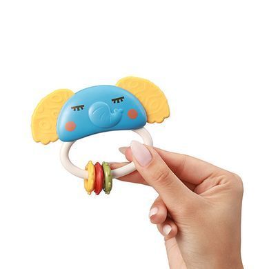 Игрушка погремушка с прорезывателем для малышей 0+ Слоник BabyOno