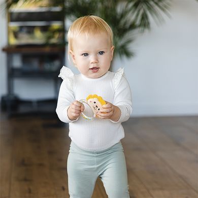 Игрушка погремушка с прорезывателем для малышей 0+ Львенок BabyOno