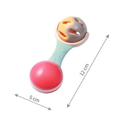 Игрушка погремушка с прорезывателем для малышей 3М+ Гантеля BabyOno