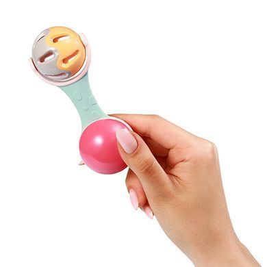 Игрушка погремушка с прорезывателем для малышей 3М+ Гантеля BabyOno
