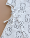 Мусліновий пісочник кімоно для малят Зайчики на білому Muslin Baby 2