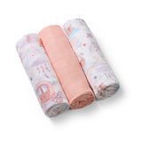 Пеленка муслиновая супер мягкая, набор 3 шт. 70x70 см Принцесса BabyOno