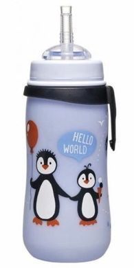 Детский поильник с трубочкой Nip PP Straw Cup Пингвины От 12 мес. 330 мл