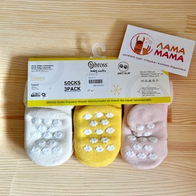 Махровые носки для новорожденных, набор 3 пары Единороги Bross
