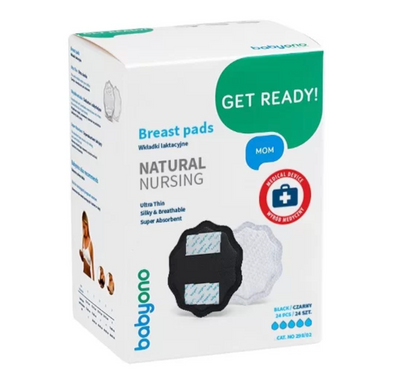 Лактаційні вкладки Natural Nursing (чорні) 24 шт. BabyOno