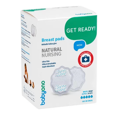 Лактаційні вкладки Natural Nursing (білі) 24 шт. BabyOno