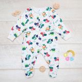 Бавовняний дитячий комбінезон чоловічок для хлопчика Машинки Minikin