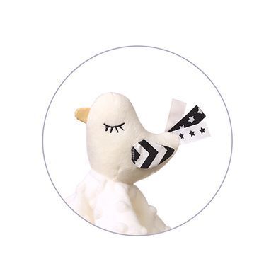 Игрушка обнимашка мини пледик для малышей Маленькая птичка 25х25 см 0+ BabyOno