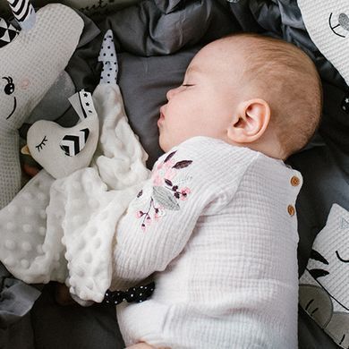 Игрушка обнимашка мини пледик для малышей Маленькая птичка 25х25 см 0+ BabyOno