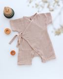 Мусліновий пісочник кімоно для малят Бежевий Muslin Baby