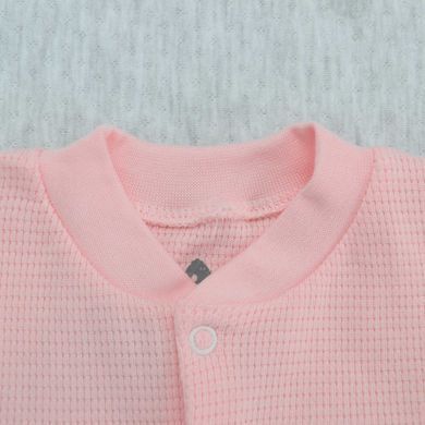 Человечек из вафельного трикотажа для девочки Розовый Baby style Minikin