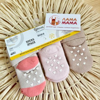 Детские махровые носки для самых маленьких, набор 3 пары Леопард Bross